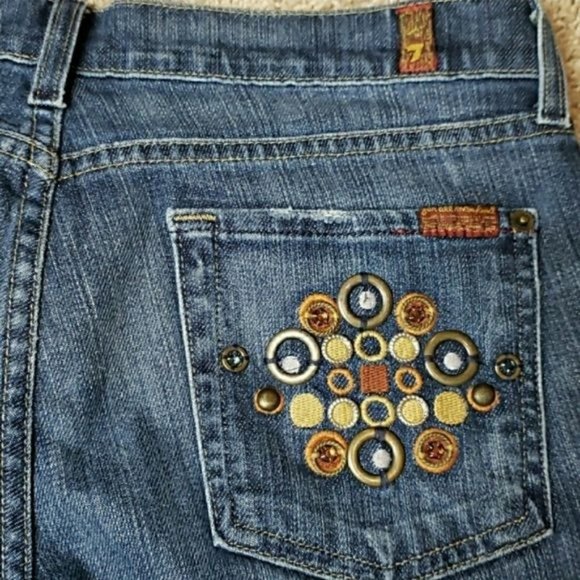 7 for all Mankind | Medallion pocket bootcut jeans size 29 - Picture 5 of 9